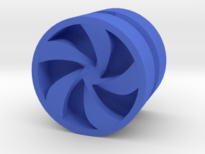 PINWHEEL_1814RS_RIGHT - LEGO-compatible Custom Rim in Blue Processed Versatile Plastic
