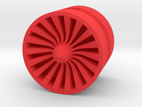 TURBINE_1814RS - LEGO-compatible Custom Rims in Red Processed Versatile Plastic