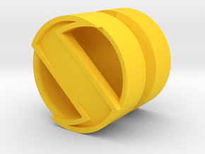 SPINNER_1814RS_LEFT - LEGO-compatible Custom Rims in Yellow Processed Versatile Plastic