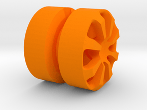 SPIDER_1814RS - LEGO-compatible Custom Rims in Orange Processed Versatile Plastic