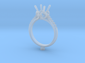 CC69- Engagement Ring Printed Wax Resin. in Smoothest Fine Detail Plastic