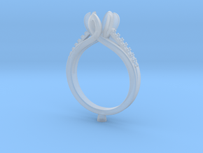 CB7- Engagement Ring Design Printed Wax Resin. in Smoothest Fine Detail Plastic