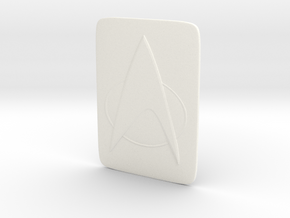 Saturn Hood Emblem Star Trek TNG Insignia in White Processed Versatile Plastic