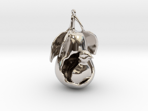 "12 Days of Christmas" Ornament- Partridge in a Pe in Rhodium Plated Brass