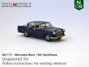 Mercedes-Benz 190 (N 1:160) in Tan Fine Detail Plastic
