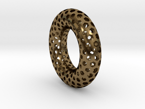 TOROID with hexagons in Polished Bronze