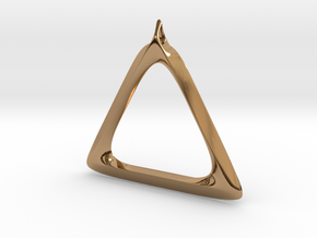 Triangle Pendant in Polished Brass