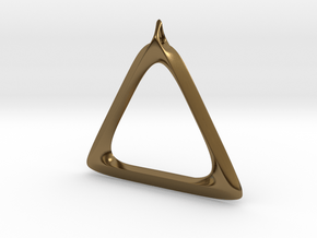 Triangle Pendant in Polished Bronze