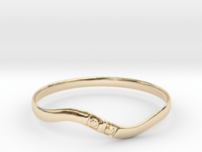 Torsion ring type2(Japan 10,USA 5.5,Britain K)  in 14k Gold Plated Brass