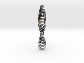 Twisted Pendant in Fine Detail Polished Silver