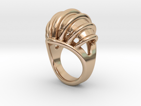 Ring New Way 15 - Italian Size 15 in 14k Rose Gold Plated Brass