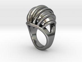 Ring New Way 16 - Italian Size 16 in Fine Detail Polished Silver