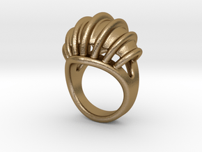 Ring New Way 17 - Italian Size 17 in Polished Gold Steel