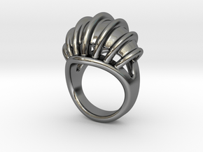 Ring New Way 18 - Italian Size 18 in Fine Detail Polished Silver