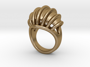 Ring New Way 18 - Italian Size 18 in Polished Gold Steel