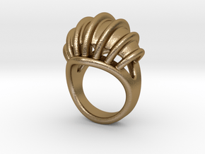 Ring New Way 19 - Italian Size 19 in Polished Gold Steel