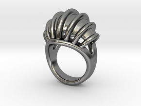 Ring New Way 21 - Italian Size 21 in Fine Detail Polished Silver