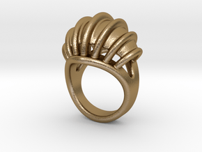 Ring New Way 21 - Italian Size 21 in Polished Gold Steel