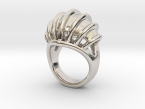 Ring New Way 22 - Italian Size 22 in Rhodium Plated Brass