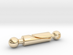 Alien Nose Implant X-Files Prop with 2mm Hole in 14k Gold Plated Brass