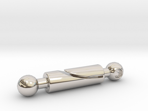 Alien Nose Implant X-Files Prop with 2mm Hole in Rhodium Plated Brass