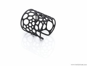 Voronoi bracelet (MEDIUM) in Black Natural Versatile Plastic