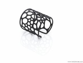 Voronoi bracelet (SMALL) in Black Natural Versatile Plastic