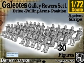 1-72 Galley Rower-Drive-Set 1 in Tan Fine Detail Plastic