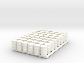 Barrel 01. HO Scale (1:87) in White Processed Versatile Plastic