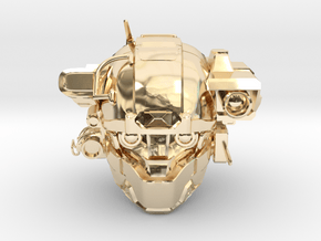 Halo 5 Argus/linda 1/6 scale helmet in 14k Gold Plated Brass