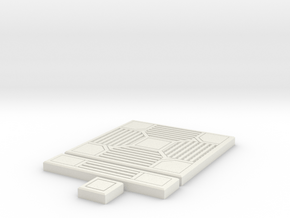 SciFi Tile 14 - 4-way grating in White Natural Versatile Plastic