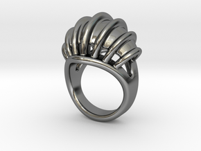 Ring New Way 25 - Italian Size 25 in Fine Detail Polished Silver