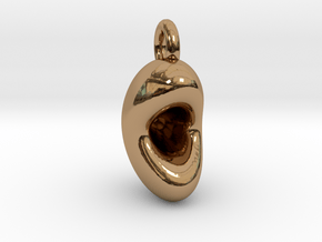 Genius Bean Pendant in Polished Brass