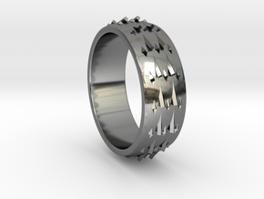 RidgeBack Ring Size 6 in Fine Detail Polished Silver