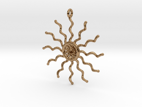 Pendant-Sun in Polished Brass