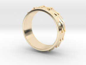RidgeBack Ring Size 7.5 in 14k Gold Plated Brass