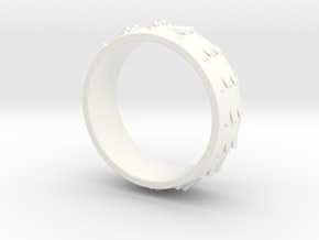 RidgeBack Ring Size 7.5 in White Processed Versatile Plastic