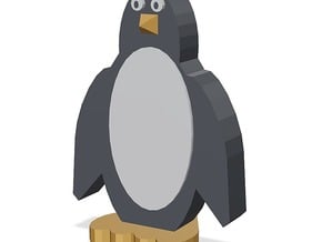 chuby wubby penguin guby in Polished Bronzed Silver Steel