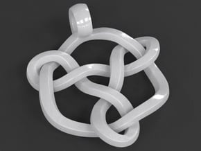 Celtic Knot Pendant 01 in White Processed Versatile Plastic