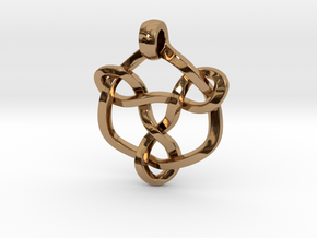 Celtic Knot Pendant 01 in Polished Brass