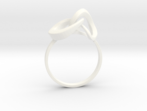 Infinite Ring in White Processed Versatile Plastic
