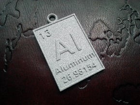 Aluminum Periodic Table Pendant in Gray PA12