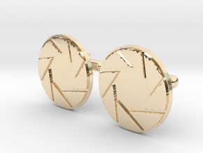 APETURE CUFF LINKS in 14k Gold Plated Brass