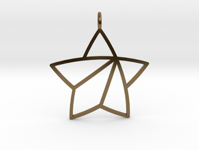 Achievement Star Pendant in Polished Bronze