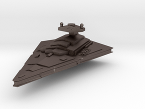 Imperial-I Star Destroyer. in Polished Bronzed Silver Steel