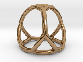 0406 Spherical Truncated Tetrahedron #002 in Polished Brass