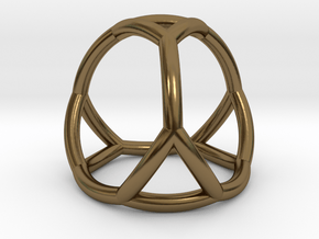 0406 Spherical Truncated Tetrahedron #002 in Polished Bronze