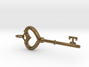 The Key From My Heart in Polished Bronze
