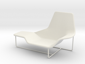 Lama 921 Lounge Chair 1:24 in White Natural Versatile Plastic