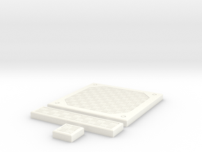 SciFi Tile 23 - Alternate Diamond plate in White Processed Versatile Plastic